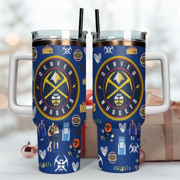 Denver Nuggets NBA Sports Custom Stanley Quencher 30oz-40oz Stainless Steel Tumbler Hot And Cold Tumbler - Image 4