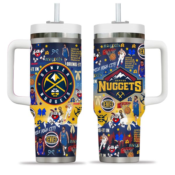 Denver Nuggets NBA Custom Stanley Quencher 30oz-40oz Stainless Steel Tumbler - Image 2