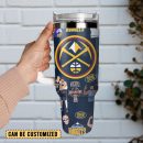 Denver Nuggets Basketball NBA Sport Custom Stanley Quencher 30oz-40oz Stainless Steel Tumbler