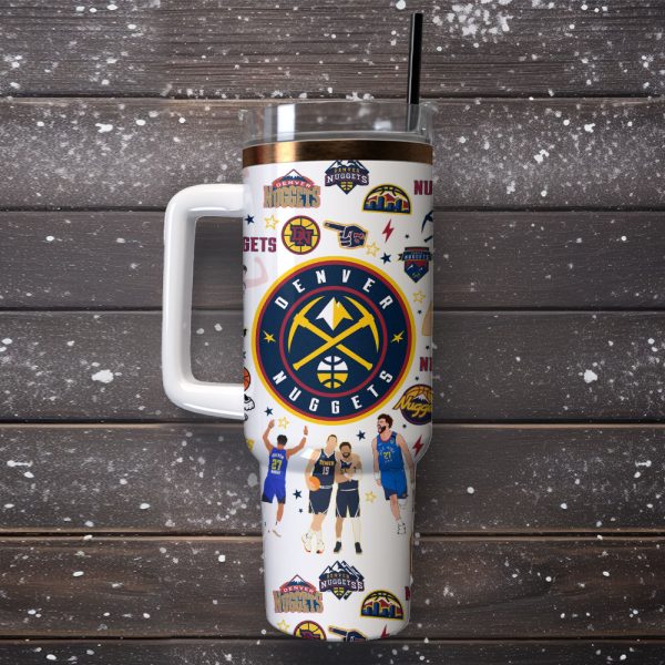 Denver Nuggets Basketball NBA Sport Custom Stanley Quencher 30oz-40oz Stainless Steel Tumbler - Image 4