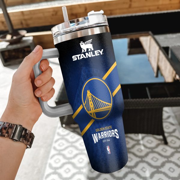 NBA Golden State Warriors Custom Stanley Quencher 30oz-40oz Stainless Steel Tumbler Hot And Cold Tumbler