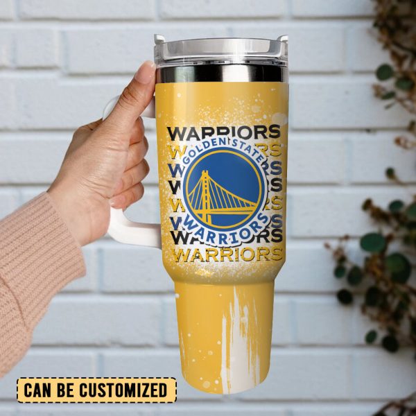 Golden State Warriors NBA Sport Custom Stanley Quencher 30oz-40oz Stainless Steel Tumbler - Image 2