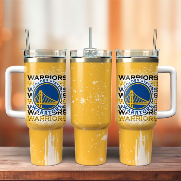 Golden State Warriors NBA Sport Custom Stanley Quencher 30oz-40oz Stainless Steel Tumbler - Image 3