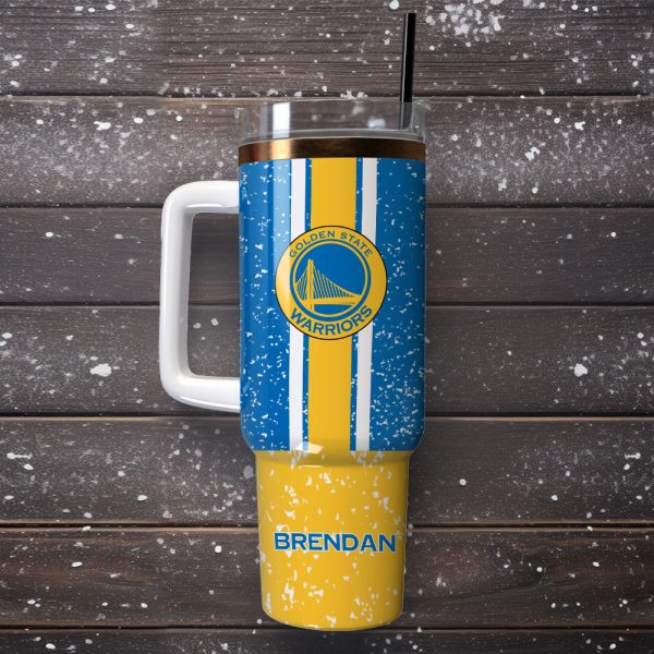 Golden State Warriors Basketball NBA Sport Custom Stanley Quencher 30oz-40oz Stainless Steel Tumbler Hot And Cold Tumbler - Image 4