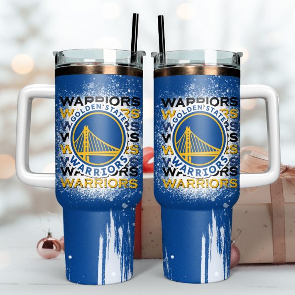 Golden State Warriors NBA Sport Custom Stanley Quencher 30oz-40oz Stainless Steel Tumbler - Image 2