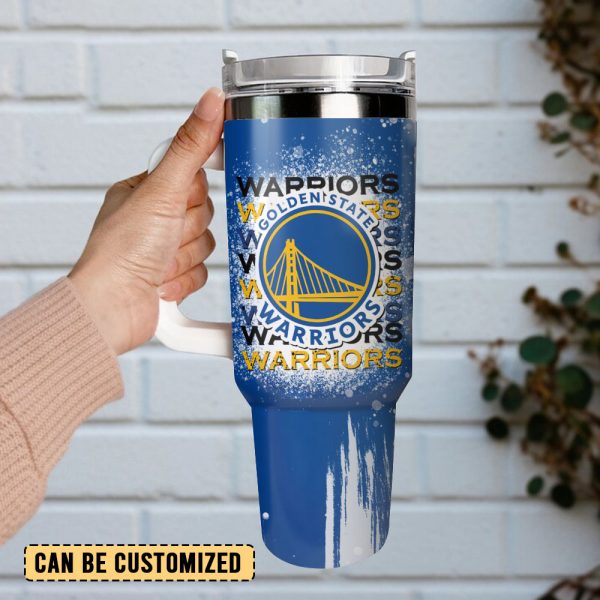 Golden State Warriors NBA Sport Custom Stanley Quencher 30oz-40oz Stainless Steel Tumbler - Image 3