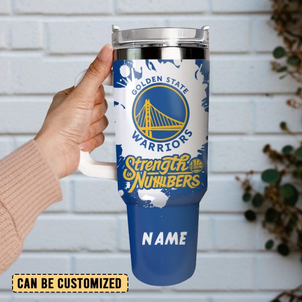 Golden State Warriors Basketball NBA Sport Custom Stanley Quencher 30oz-40oz Stainless Steel Tumbler Hot And Cold Tumbler - Image 2