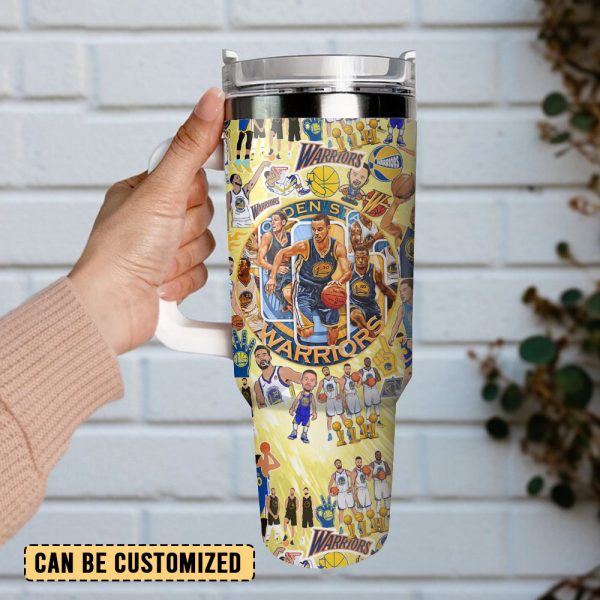 Golden State Warriors Basketball NBA Sport Custom Stanley Quencher 30oz-40oz Stainless Steel Tumbler - Image 2