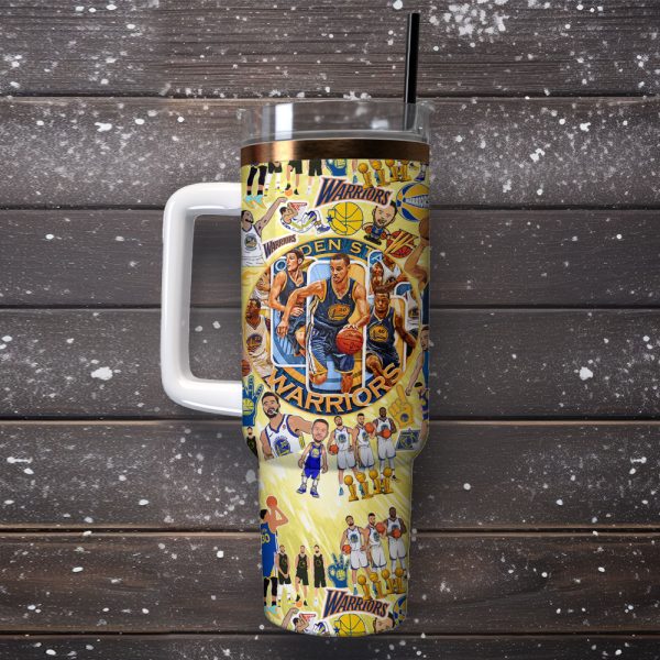 Golden State Warriors Basketball NBA Sport Custom Stanley Quencher 30oz-40oz Stainless Steel Tumbler - Image 4