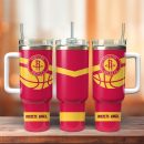 Houston Rockets Basketball NBA Sport Custom Stanley Quencher 30oz-40oz Stainless Steel Tumbler Hot And Cold Tumbler