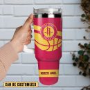 Houston Rockets Basketball NBA Sport Custom Stanley Quencher 30oz-40oz Stainless Steel Tumbler Hot And Cold Tumbler