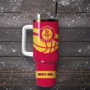 Houston Rockets Basketball NBA Sport Custom Stanley Quencher 30oz-40oz Stainless Steel Tumbler Hot And Cold Tumbler