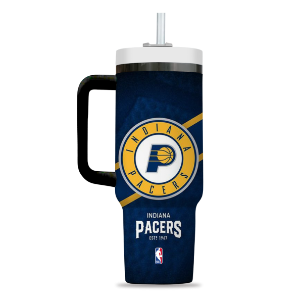 Indiana Pacers NBA Custom Stanley Quencher 30oz-40oz Stainless Steel Tumbler - Image 2