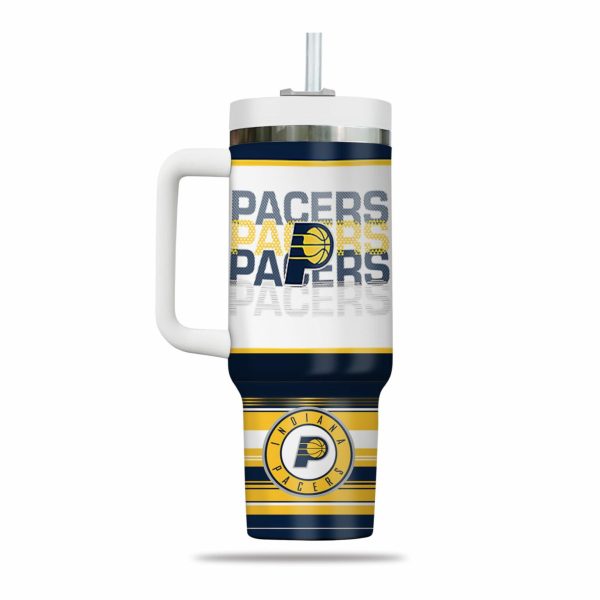 Indiana Pacers NBA Custom Stanley Quencher 30oz-40oz Stainless Steel Tumbler Hot And Cold Tumbler