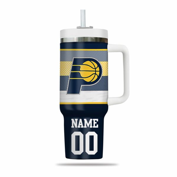 Indiana Pacers NBA Custom Stanley Quencher 30oz-40oz Stainless Steel Tumbler Hot And Cold Tumbler