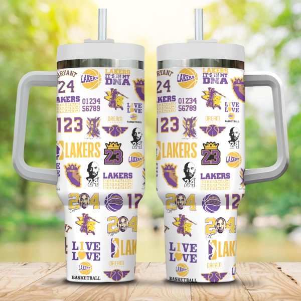Los Angeles Lakers x Kobe Bryant NBA Custom Stanley Quencher 30oz-40oz Stainless Steel Tumbler Hot And Cold Tumbler