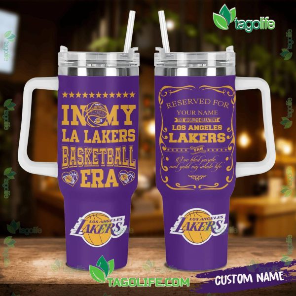 Los Angeles Lakers NBA Custom Stanley Quencher 30oz-40oz Stainless Steel Tumbler Hot And Cold Tumbler