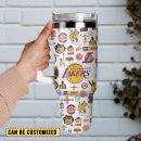 Los Angeles Lakers NBA Basketball Custom Stanley Quencher 30oz-40oz Stainless Steel Tumbler