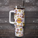 Los Angeles Lakers NBA Basketball Custom Stanley Quencher 30oz-40oz Stainless Steel Tumbler