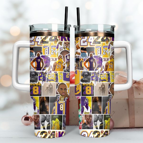 Kobe Bryant Los Angeles Lakers Basketball NBA Sport Custom Stanley Quencher 30oz-40oz Stainless Steel Tumbler Hot And Cold Tumbler - Image 3