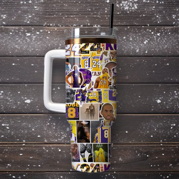 Kobe Bryant Los Angeles Lakers Basketball NBA Sport Custom Stanley Quencher 30oz-40oz Stainless Steel Tumbler Hot And Cold Tumbler - Image 4