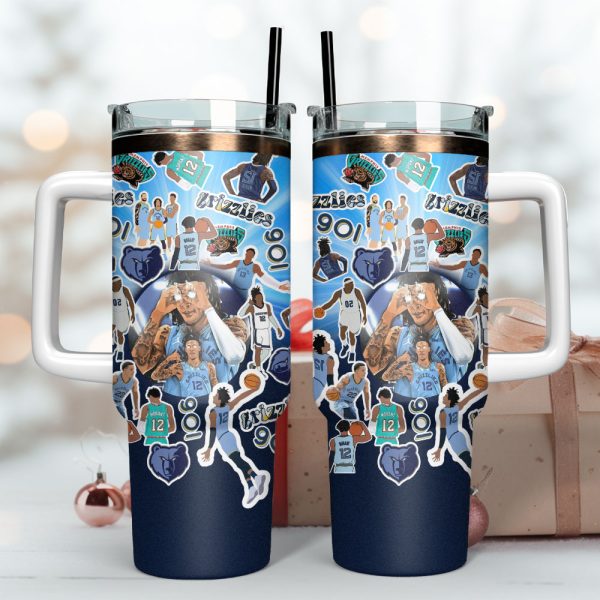 Memphis Grizzlies Basketball NBA Sport Custom Stanley Quencher 30oz-40oz Stainless Steel Tumbler - Image 3