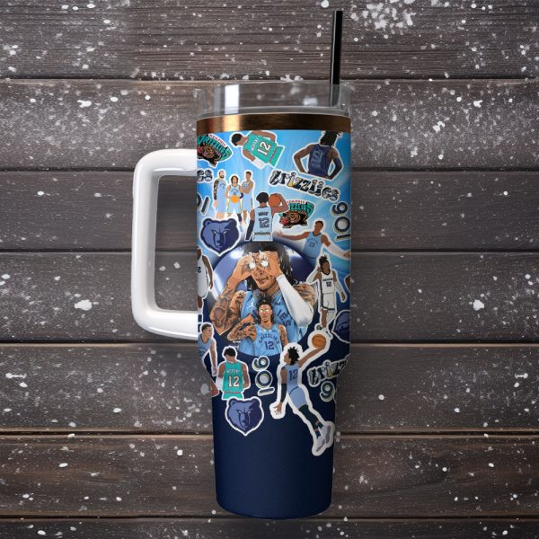 Memphis Grizzlies Basketball NBA Sport Custom Stanley Quencher 30oz-40oz Stainless Steel Tumbler - Image 4