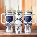 Memphis Grizzlies NBA Sports Custom Stanley Quencher 30oz-40oz Stainless Steel Tumbler