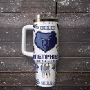Memphis Grizzlies NBA Sports Custom Stanley Quencher 30oz-40oz Stainless Steel Tumbler