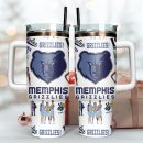 Memphis Grizzlies NBA Sports Custom Stanley Quencher 30oz-40oz Stainless Steel Tumbler