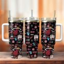Miami Heat Basketball NBA Sport Custom Stanley Quencher 30oz-40oz Stainless Steel Tumbler