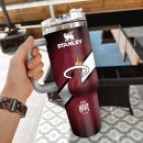 NBA Miami Heat Custom Stanley Quencher 30oz-40oz Stainless Steel Tumbler Hot And Cold Tumbler