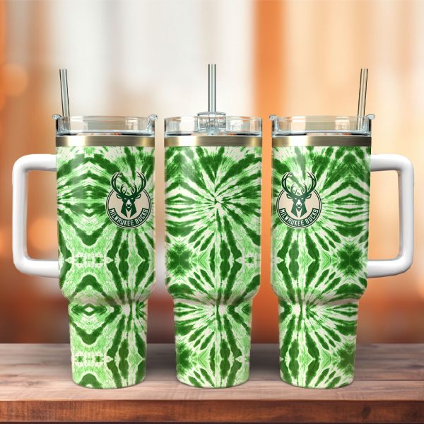 Milwaukee Bucks NBA Sports Custom Stanley Quencher 30oz-40oz Stainless Steel Tumbler Hot And Cold Tumbler