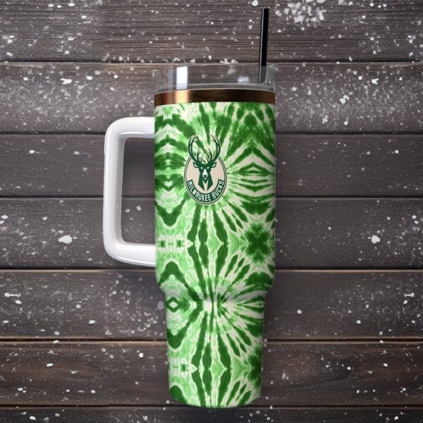 Milwaukee Bucks NBA Sports Custom Stanley Quencher 30oz-40oz Stainless Steel Tumbler Hot And Cold Tumbler - Image 2