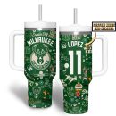 Milwaukee Bucks NBA Custom Stanley Quencher 30oz-40oz Stainless Steel Tumbler