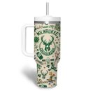 Milwaukee Bucks NBA Custom Stanley Quencher 30oz-40oz Stainless Steel Tumbler