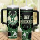 Milwaukee Bucks NBA Custom Stanley Quencher 30oz-40oz Stainless Steel Tumbler