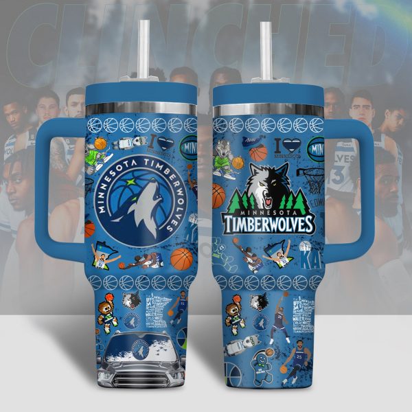 Minnesota Timberwolves NBA Custom Stanley Quencher 30oz-40oz Stainless Steel Tumbler