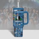Minnesota Timberwolves NBA Custom Stanley Quencher 30oz-40oz Stainless Steel Tumbler