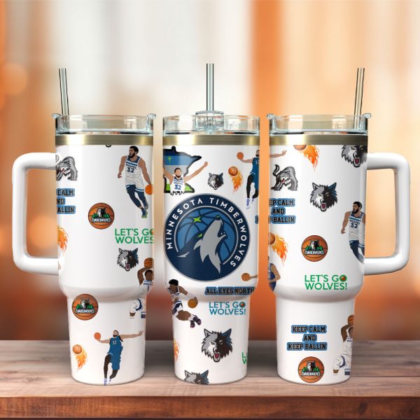 Minnesota Timberwolves NBA Sport Custom Stanley Quencher 30oz-40oz Stainless Steel Tumbler