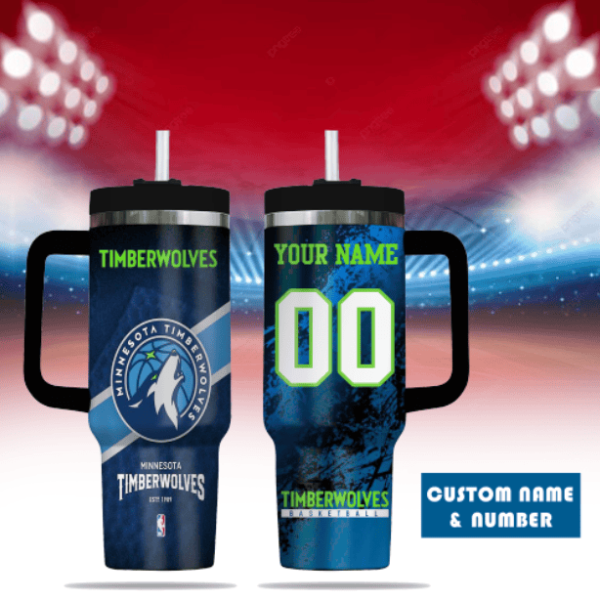 Minnesota Timberwolves NBA Custom Stanley Quencher 30oz-40oz Stainless Steel Tumbler Hot And Cold Tumbler