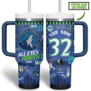 Minnesota Timberwolves NBA Custom Stanley Quencher 30oz-40oz Stainless Steel Tumbler