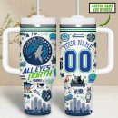 Minnesota Timberwolves NBA Custom Stanley Quencher 30oz-40oz Stainless Steel Tumbler