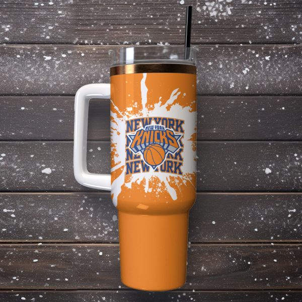 New York Knicks NBA Sport Custom Stanley Quencher 30oz-40oz Stainless Steel Tumbler - Image 3
