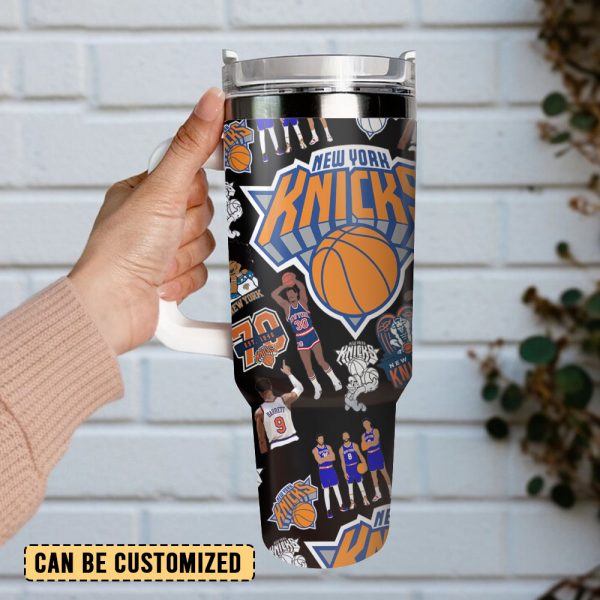 New York Knicks NBA Sport Custom Stanley Quencher 30oz-40oz Stainless Steel Tumbler - Image 3