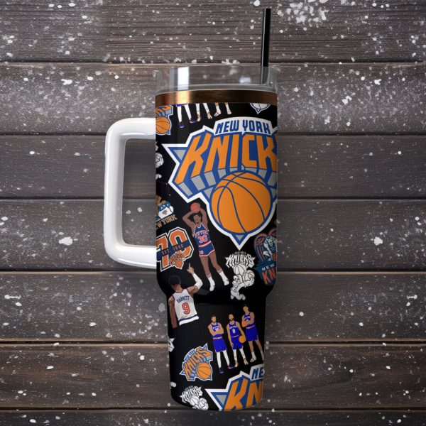 New York Knicks NBA Sport Custom Stanley Quencher 30oz-40oz Stainless Steel Tumbler - Image 4