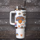 New York Knicks Basketball NBA Sport Custom Stanley Quencher 30oz-40oz Stainless Steel Tumbler Hot And Cold Tumbler