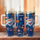 Oklahoma City Thunder Basketball NBA Sport Custom Stanley Quencher 30oz-40oz Stainless Steel Tumbler Hot And Cold Tumbler