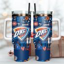 Oklahoma City Thunder Basketball NBA Sport Custom Stanley Quencher 30oz-40oz Stainless Steel Tumbler Hot And Cold Tumbler