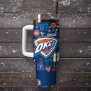 Oklahoma City Thunder Basketball NBA Sport Custom Stanley Quencher 30oz-40oz Stainless Steel Tumbler Hot And Cold Tumbler
